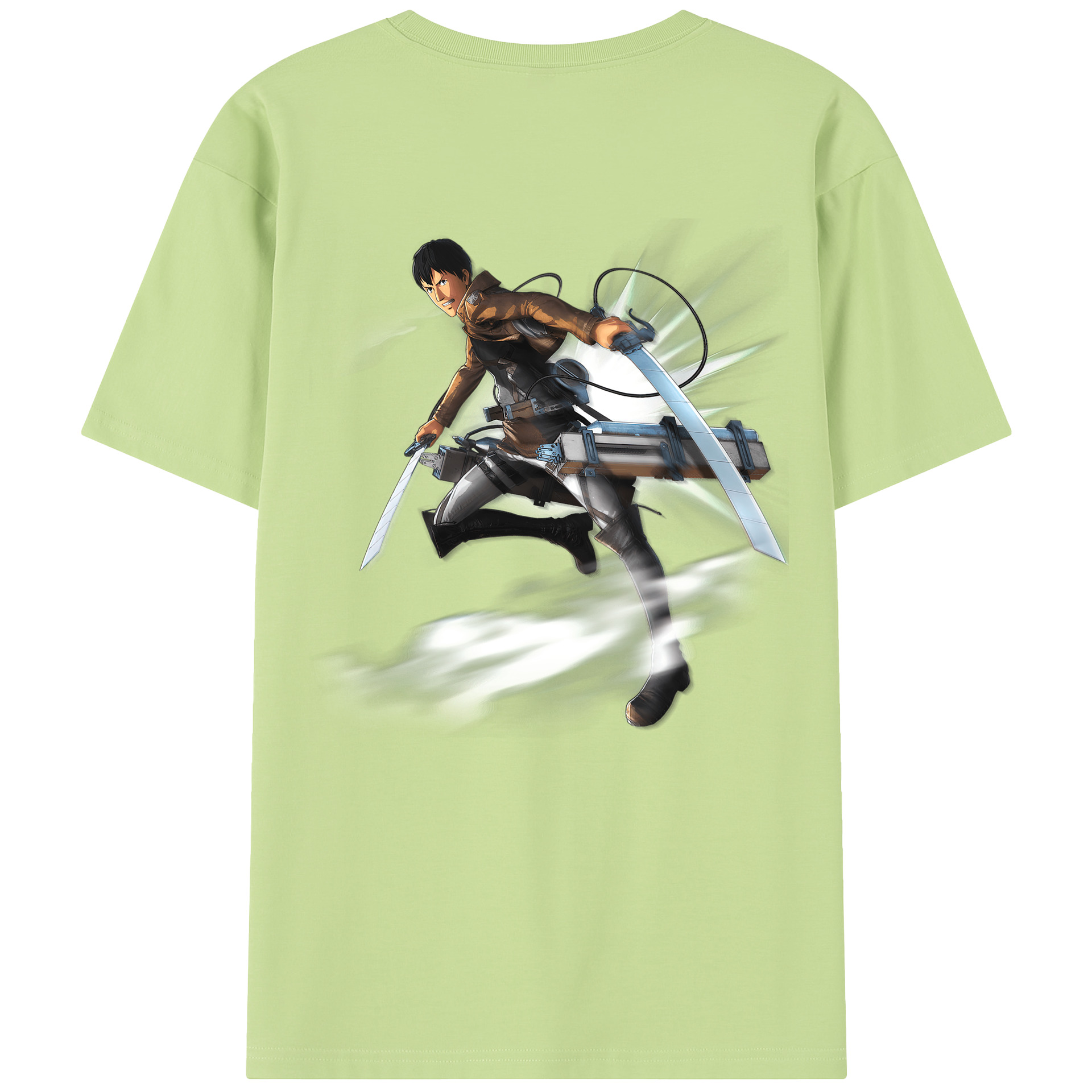 （画像用） 進撃の巨人 ベルトルト・フーバー Attack on Titan Bertholdt Hoover 綿100％半袖Tシャツ（背面プリント）